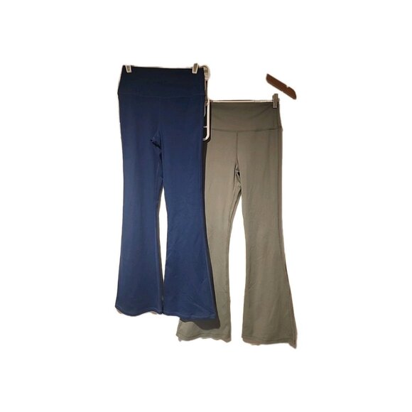 2 pack WILO The Label size XS womens flare stretch leggings pants blue high rise - Picture 1 of 4